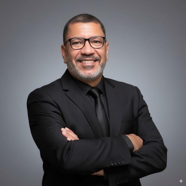 Fotografia em preto e branco de um arquiteto trabalhando sobre uma maquete.